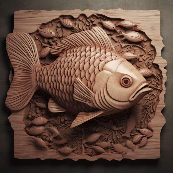 Nature and animals (st Lalius fish 1, NATURE_4837) 3D models for cnc